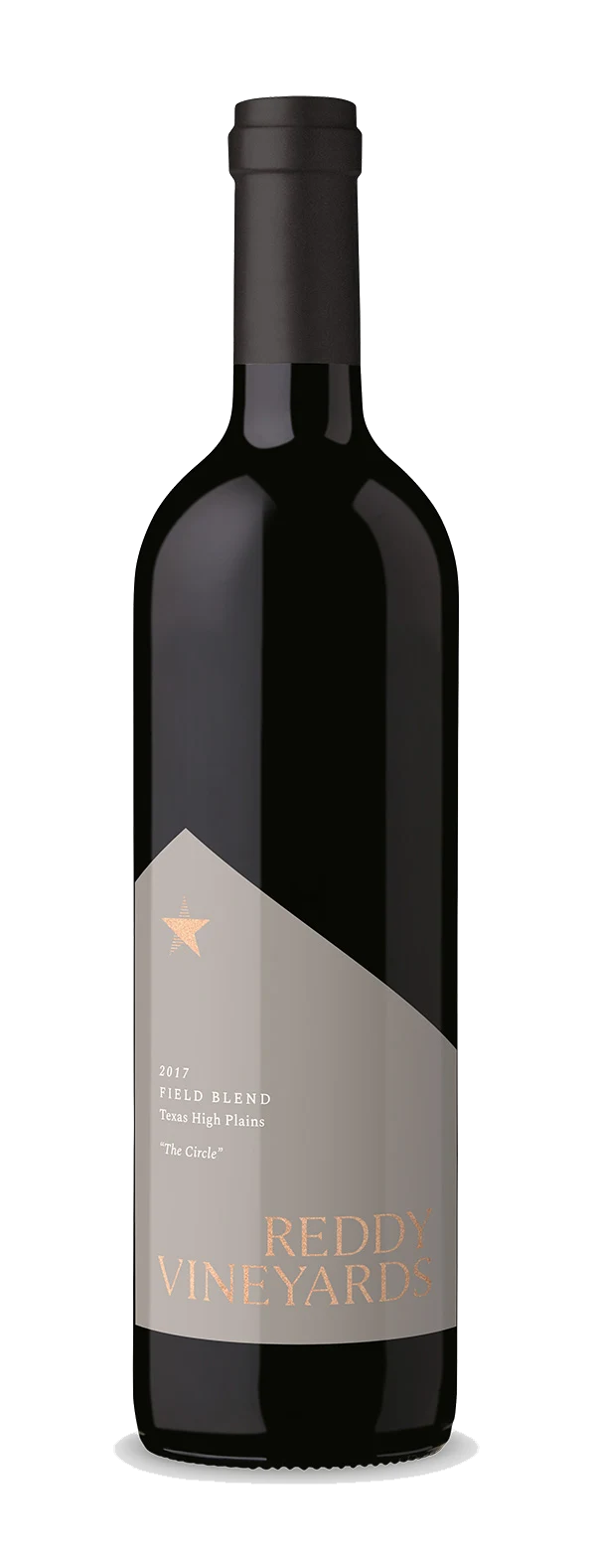 A bottle of Reddy Vineyards Field Blend, “The Circle”