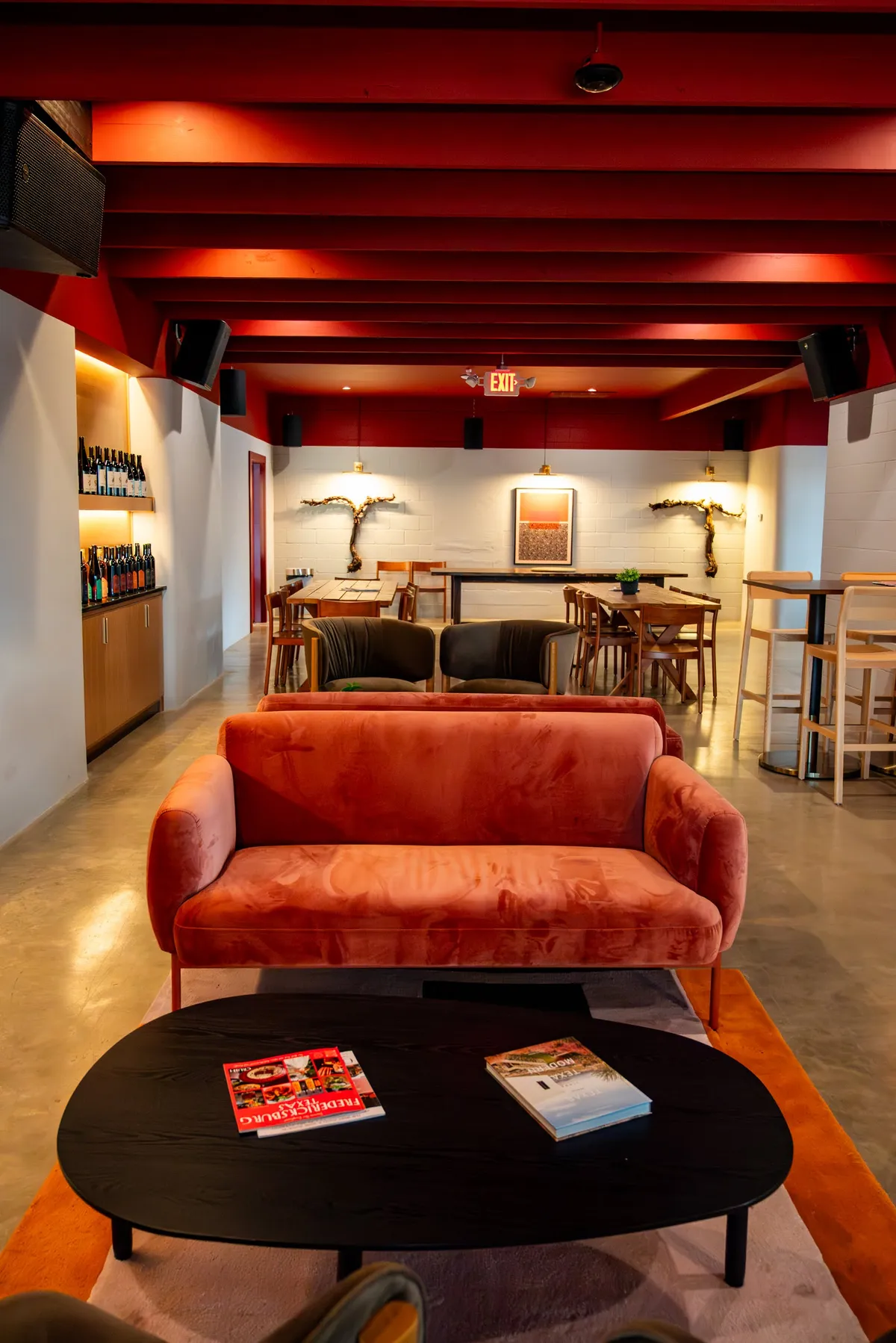 Sofa and lounge seating in the Stonewall event space