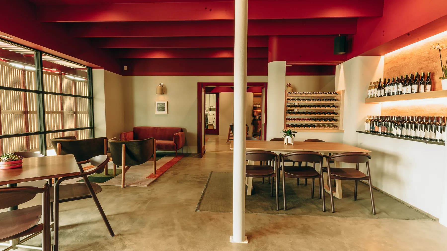 The tasting room at the Stonewall tasting room