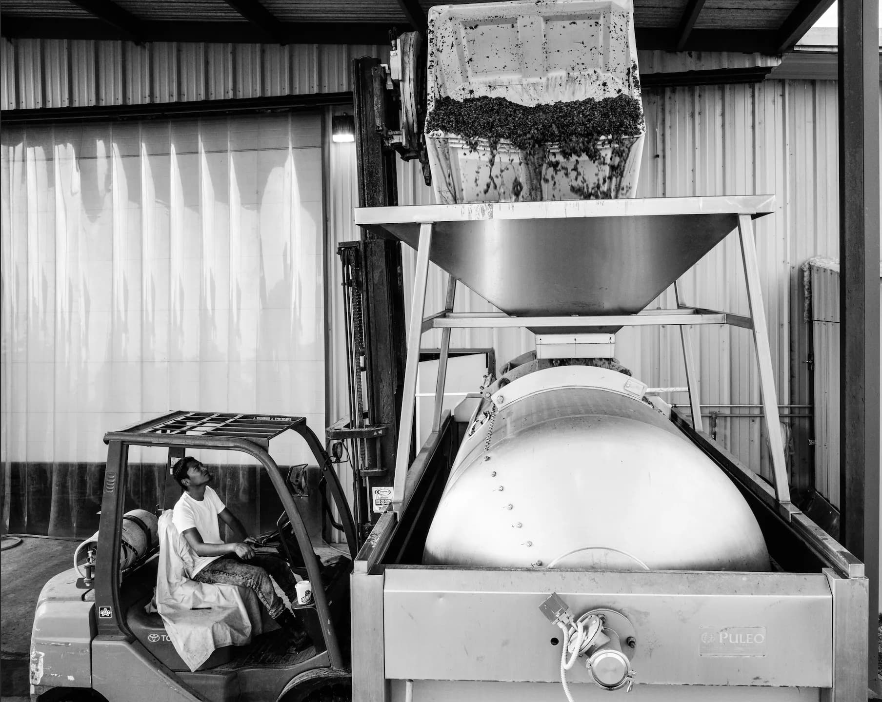 Fruit into tank